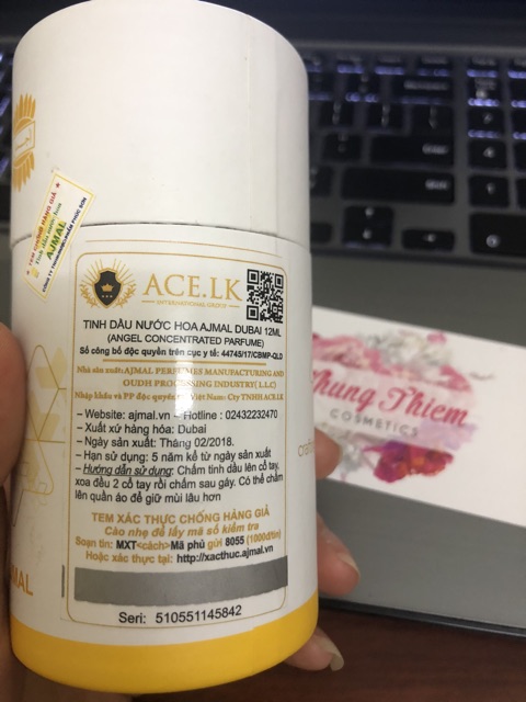 Tinh dầu nước hoa Dubai AJMAL 12ml Angle  (Lucky) - Sale