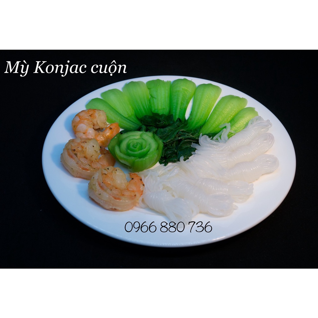 Bún Konjac Cuộn cho thực đơn ăn kiêng, ăn chay trường, giảm cân
