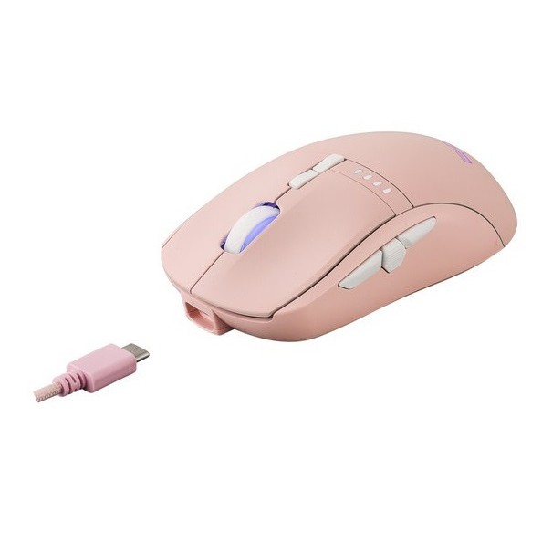 Chuột không dây Gaming Edra EM620W Pink / Black (Pin sạc - sử dụng 30h)