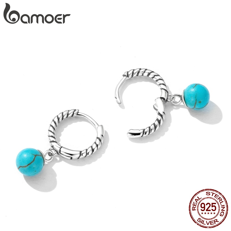 BAMOER 1 Cặp Bông Tai Bạc 925 Thời Trang Cho Nữ