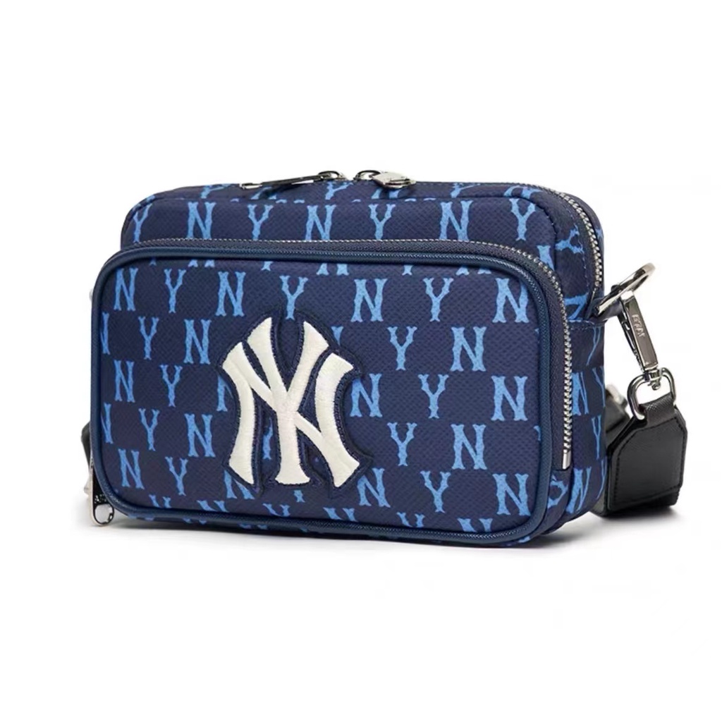 MLB Túi Đeo Chéo Dáng Vuông Nhỏ Thêu Họa Tiết Thời Trang Retro