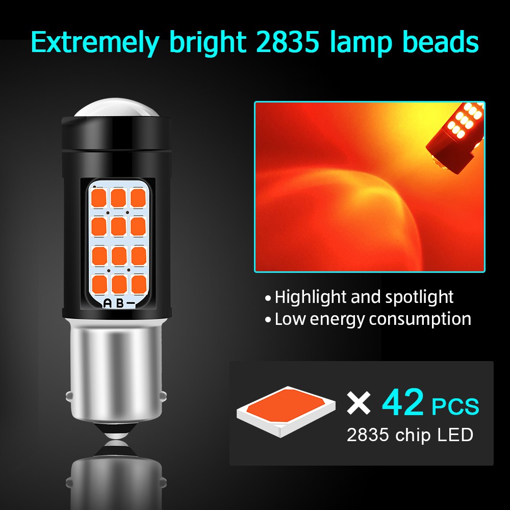 Đèn Phanh 42 Bóng Led 1156 BA15S BAU15S 1157 BAY15D 3156 7440 7443 2835 12-30V Dành Cho Xe Hơi