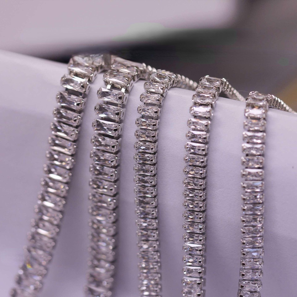 Dây Chuyền Đá Zircon Lấp Lánh Thời Trang Cho Nữ|Phụ Kiện Trang Trí Móng Tay Nghệ Thuật DIY Charms