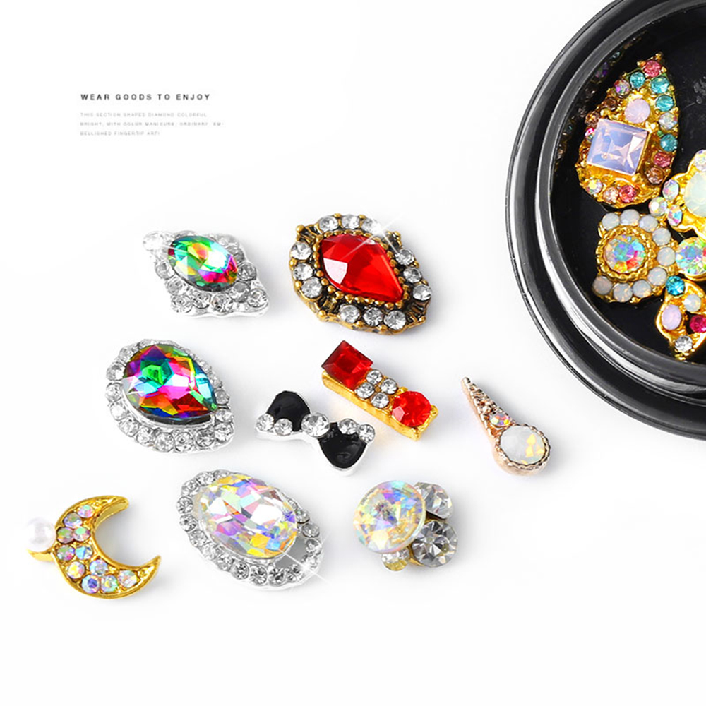 CHARMS Set 6 Phụ Kiện Trang Trí Móng Tay Nghệ Thuật 24 Kiểu