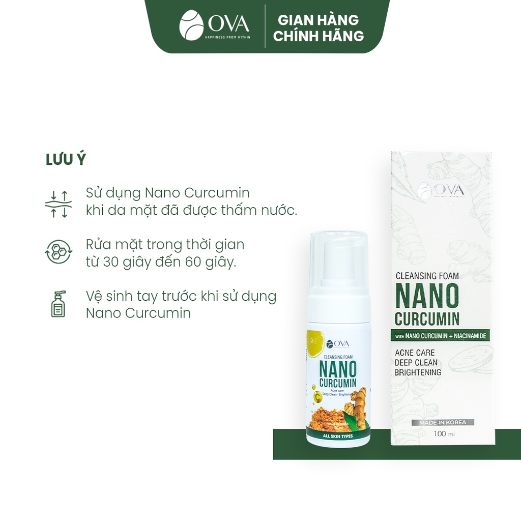 Combo Serum Bio Acne 15ml và Sữa rửa mặt Nano Curcumin 100ml Ova Cosmetics