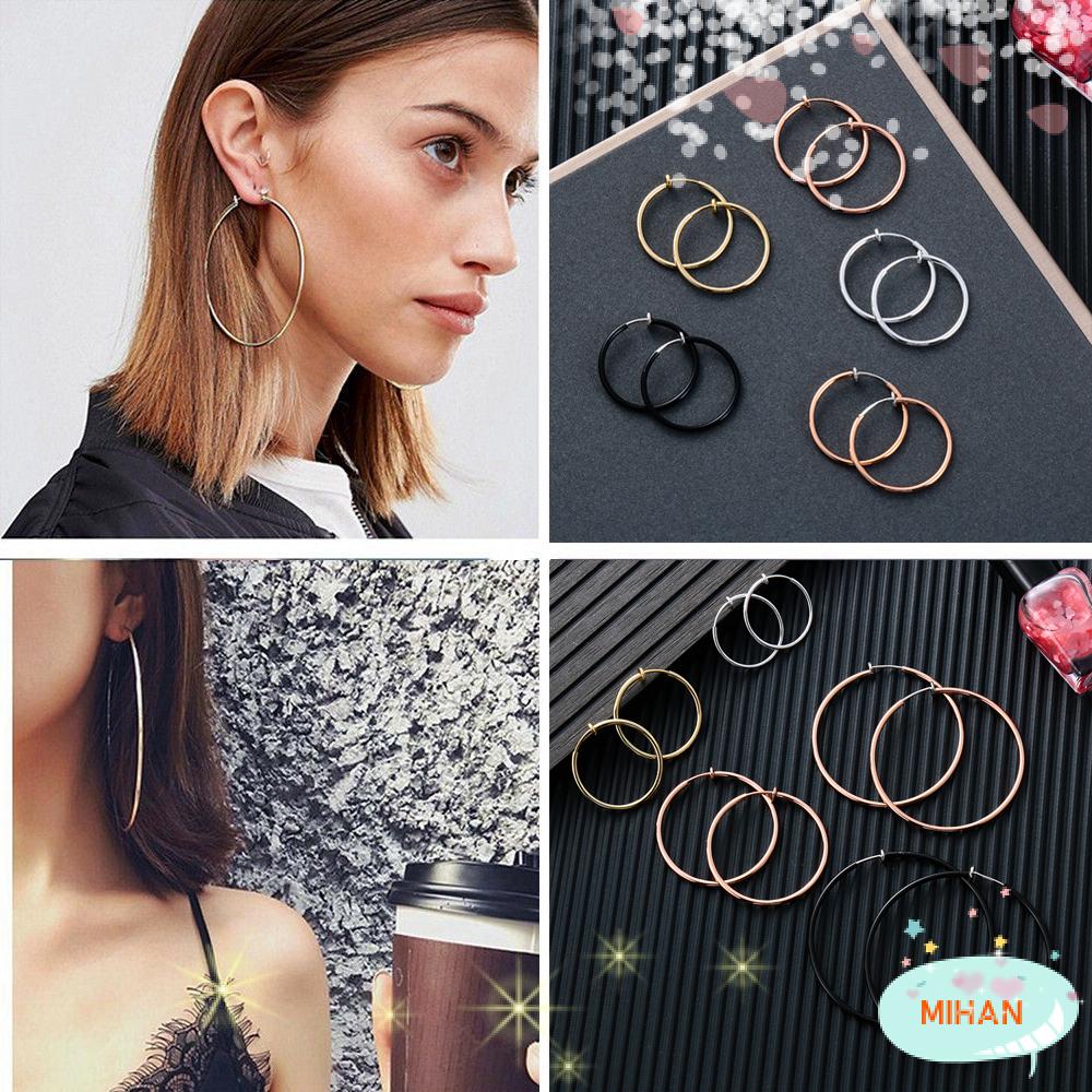 Đôi khuyên tai kiểu vòng tròn lớn cá tính thời trang dành cho nữ
