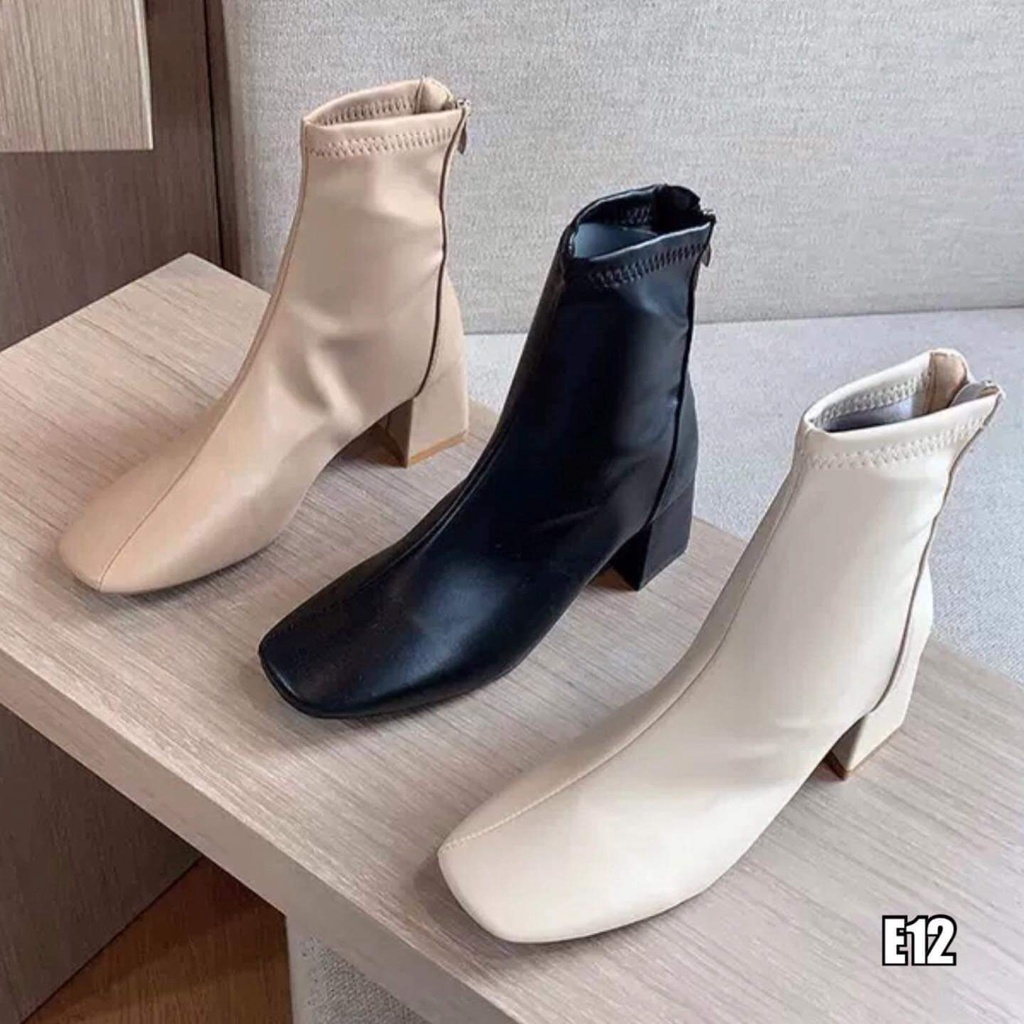 (S159) Bốt nữ lửng cổ gân chéo 5 phân (mã 7089)(mã 6688)