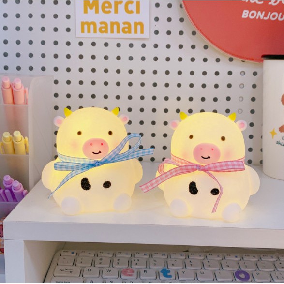 Đèn cún dễ thương chất liệu silicon cao cấp trang trí bàn cute cho bạn nữ