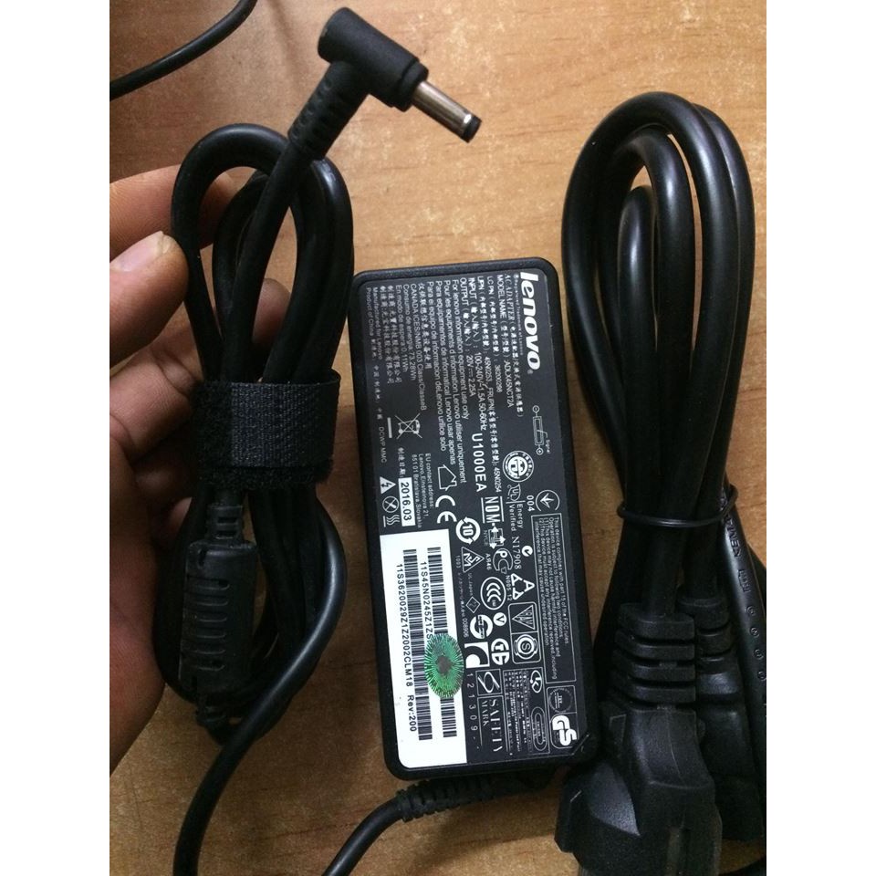 Sạc Laptop Lenovo 20v-2.25, a3.25a chân nhỏ vuông + chữ nhật zin  Lenovo S145, Ideapad 320, 320-14IKB, 320-14ISK