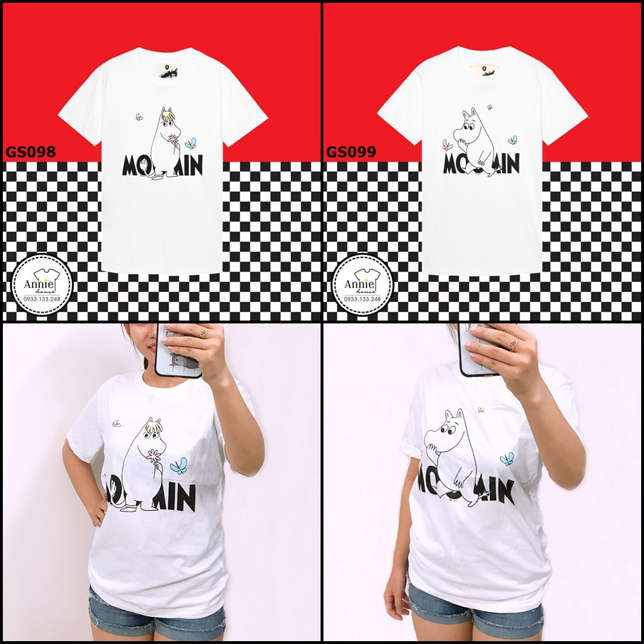 [ẢNH SP THẬT] Áo thun hoạt hình Moomin Thái Lan GS098 GS099 | Shopee Việt Nam. Mẫu mới 2019. Còn hàng