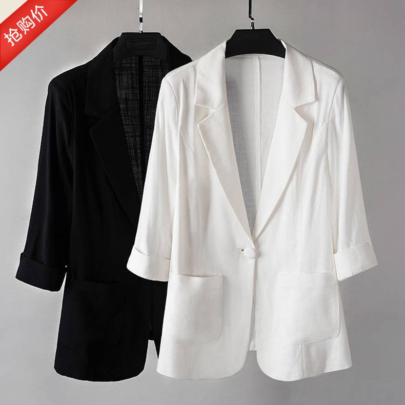 Áo Khoác Blazer Vải Lụa Cotton Mỏng Thời Trang Xuân Hè 2021 Phong Cách Nhật Bản 20