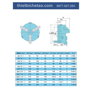 Mâm Cặp Cơ Khí K01 - 80