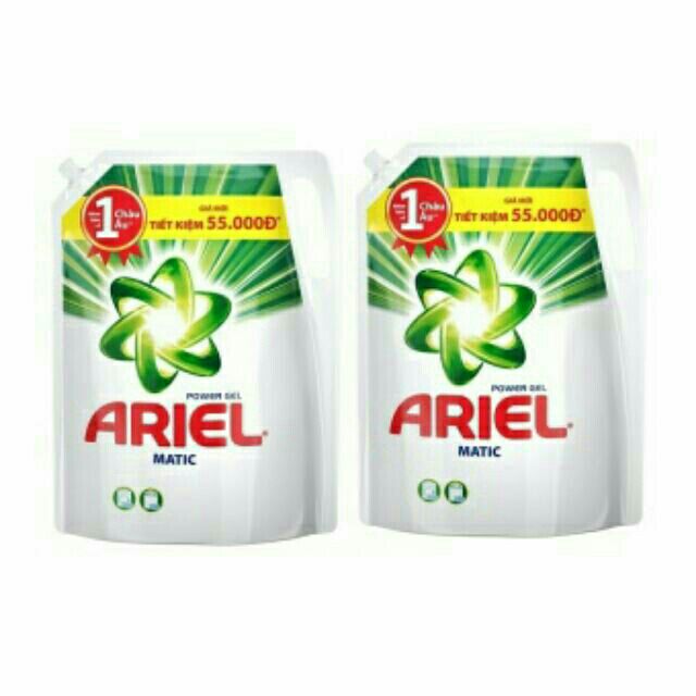 Combo 2 túi nước giặt ariel 2,4 kg chỉ còn giữ màu