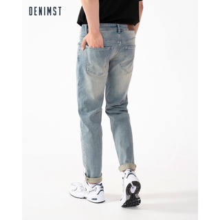 Quần jeans nam xanh bạc cao cấp denimst 1568, dáng slim fit
