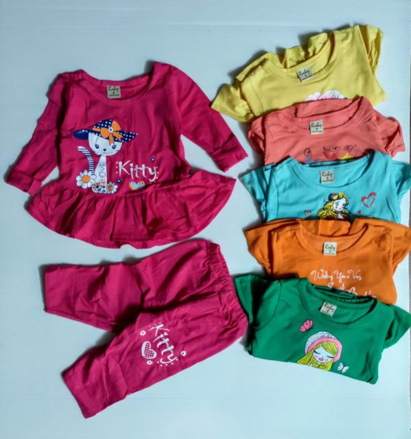 Bộ Dài Tay Bé Gái 8-25kg Cotton 4 Chiều Xuất khẩu