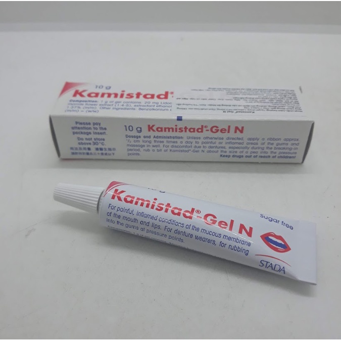 Gel bôi da nhiệt miệng Kamistad Gel N Đức 10g, nướu, lợi, nứt nẻ môi - Gemizy Shop