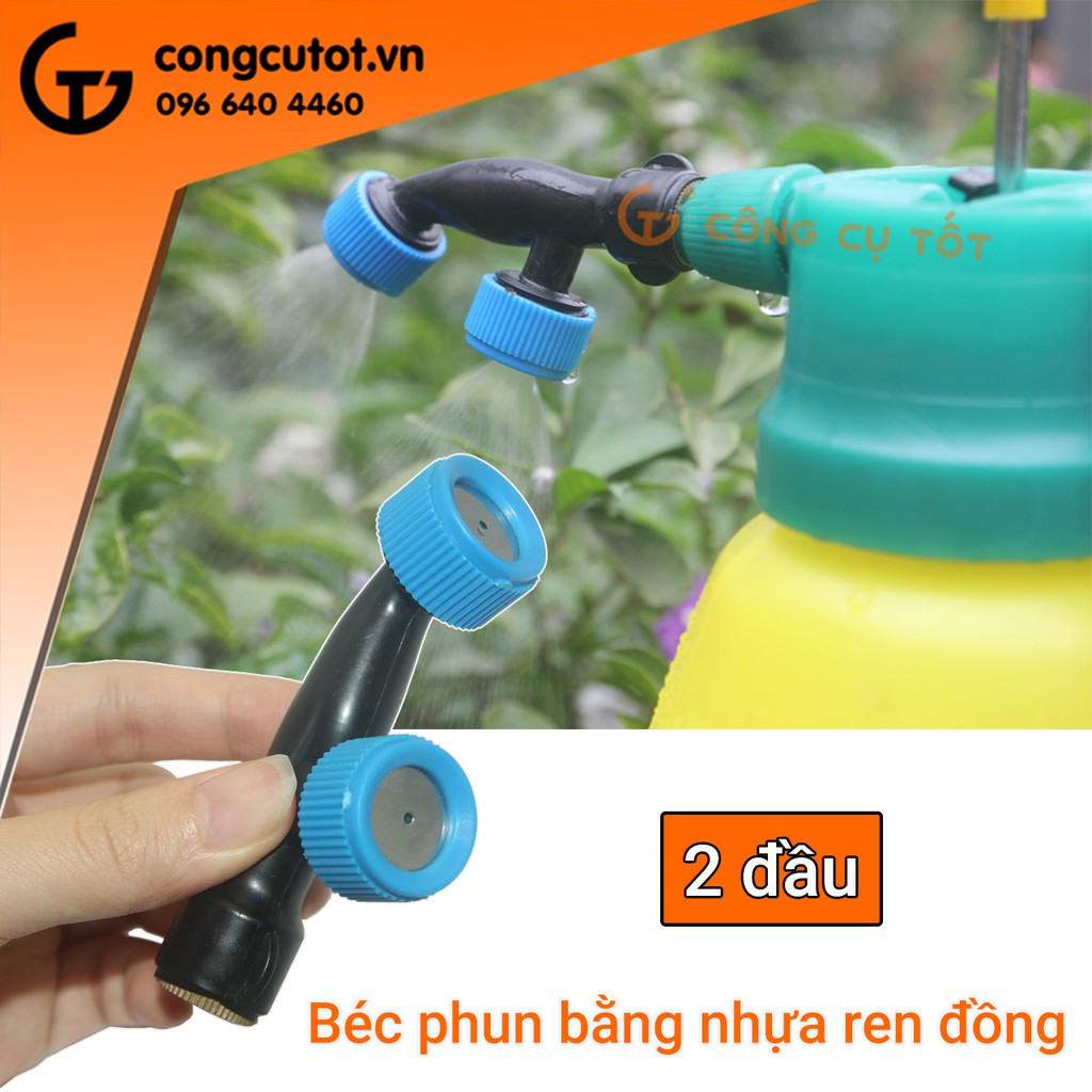 Béc phun 2 đầu ren đồng