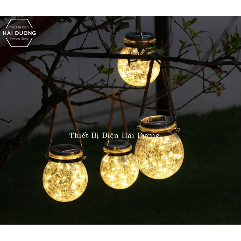 Lọ Thủy Tinh Đèn Led Treo Cây Năng Lượng Mặt Trời MT-145 led đom đóm decor lạ mắt 3m 30 hạt led - BH 1 năm - Siêu sáng