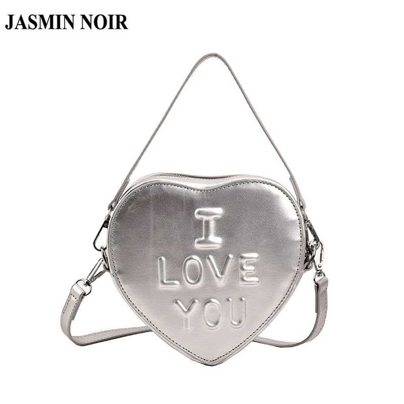 Túi Đeo JASMIN NOIR Chéo Vai Bằng Da PU In Chữ Thời Trang Dành Cho Nữ