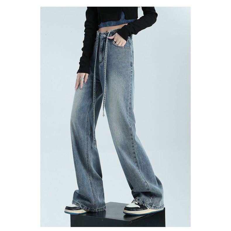 Quần Jeans Nữ Dài Ống Rộng Thời Trang Cá Tính