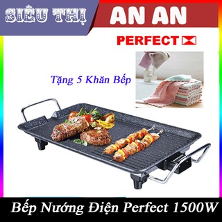 Bếp Nướng Điện Perfect PF-V22 Công Suất 1500W  nướng chiên xào nấu Bảo Hành 12 Tháng Tặng 5 khăn lau bếp