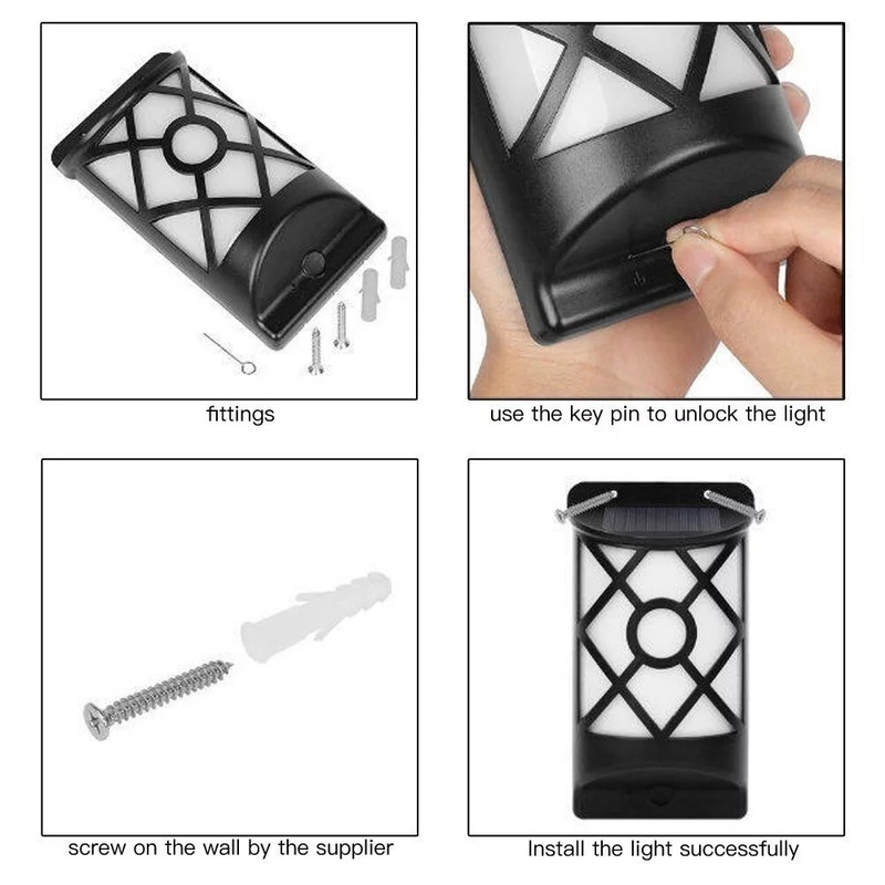 1 Bộ Đèn Led Năng Lượng Mặt Trời Chống Thấm Nước Ip65 Cảm Biến Ánh Sáng Trắng Ấm Áp