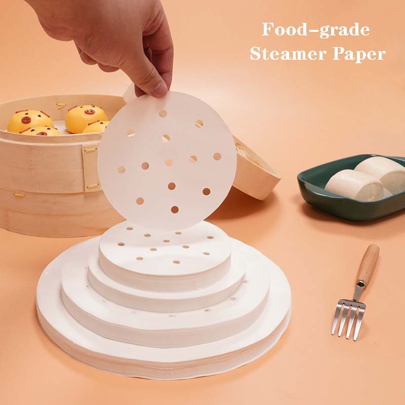 Bộ 100 Giấy Lót Hấp Bánh Chống Dính Dùng Một Lần Tiện Dụng