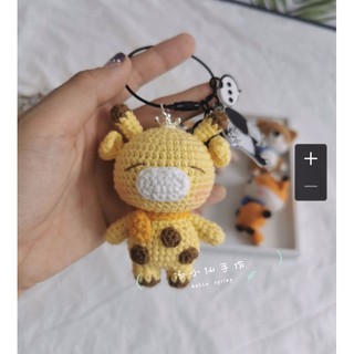 Móc khoá thú lười bằng len handmade