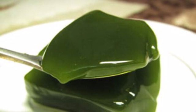 Bột thạch lá găng loại 1- gói 100g, thạch xanh, tặng công thức