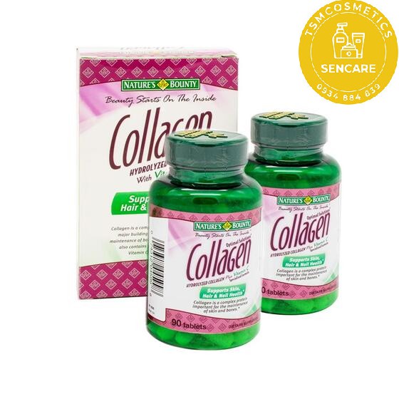 Thực phẩm chức năng Collagen with vitamin c Nature's Bounty ( Skin - Hair & Nail ) 90 viên