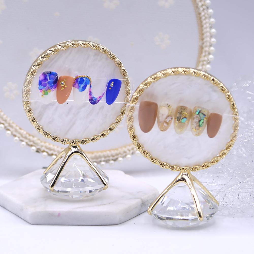 Bảng Pha Màu Vẽ Móng Nghệ Thuật Cung Hoàng Đạo|Kệ Trưng Bày Móng Tay Giả Mã Não Tiện Lợi