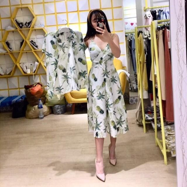(Nhiều mẫu)Set đôi đi biển, set hoa quả đi biển, áo sơ mi hoa quả