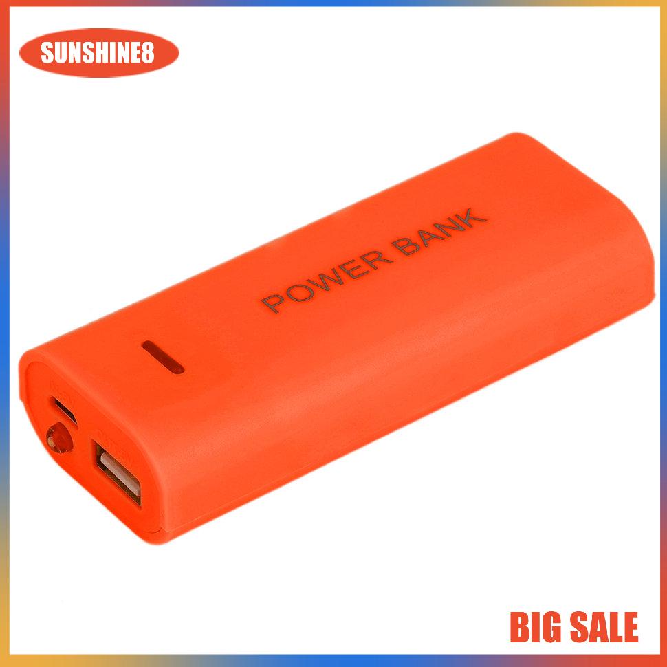 【SUN】[29K]Vỏ ngân hàng điện di động USB Bao gồm bộ sạc pin bên ngoài Powerbank Case