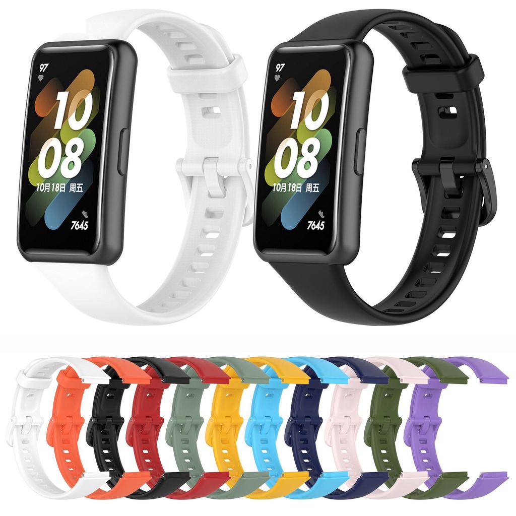 Dây Đeo Thay Thế Bằng Silicone Mềm Cho Đồng Hồ Huawei Band 7