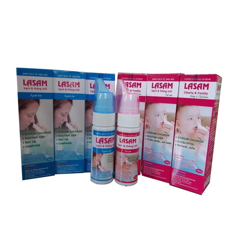 XỊT MŨI LASAM TRẺ EM VÀ NGƯỜI LỚN