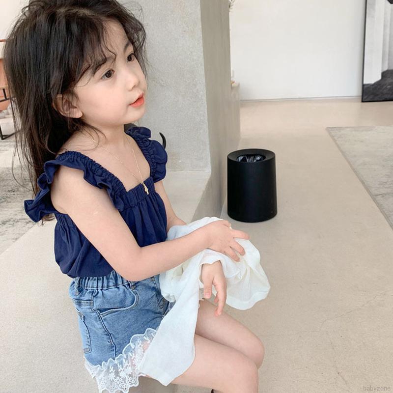 Áo Hai Dây Vải Cotton Cho Bé Gái