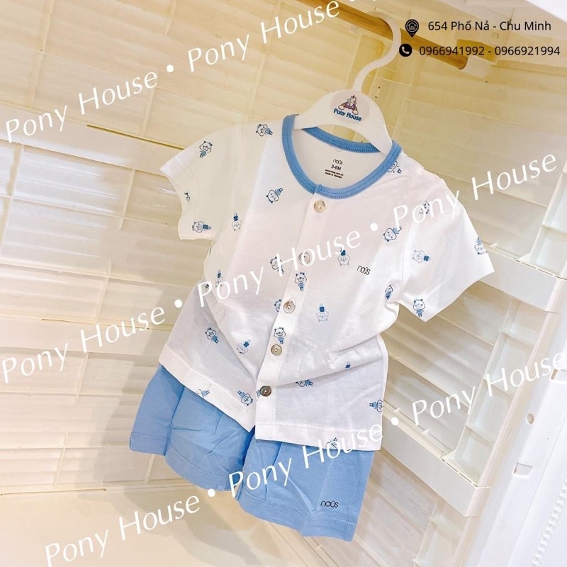 Bộ Quần Áo Cộc Nous Cài Thẳng Bé Trai Bé Gái Hè 2022