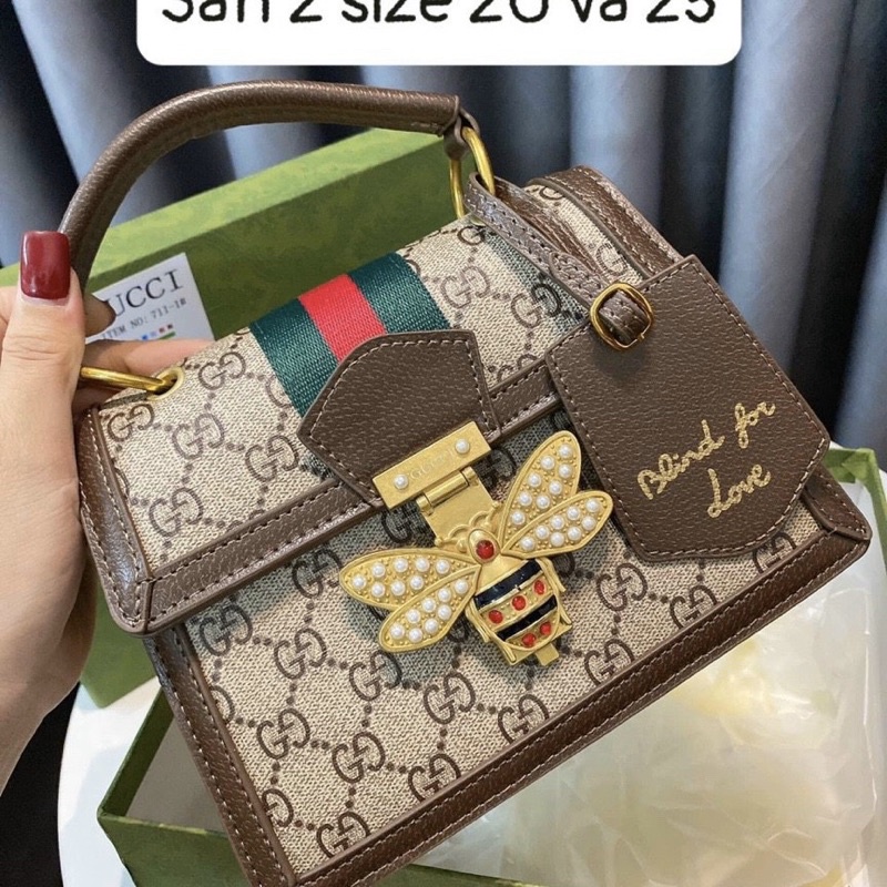 Túi ong vàng Đinh đá ,xách tay đeo chéo (có hộp)