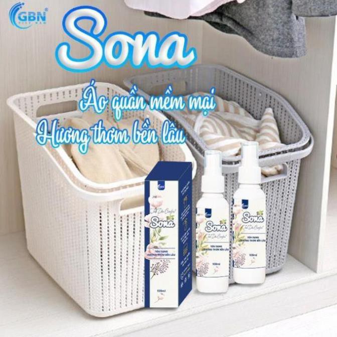 Nước Xịt Xả Vải Khô SoNa - Hương nước hoa Comfort vs Hương Downy 100ml