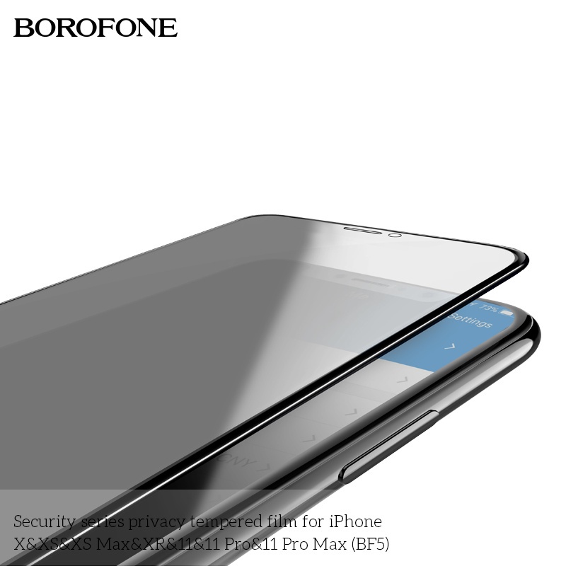 Kính cường lực BOROFONE BF5 chống nhìn trộm các dòng iPhone từ X đến 14 Pro max