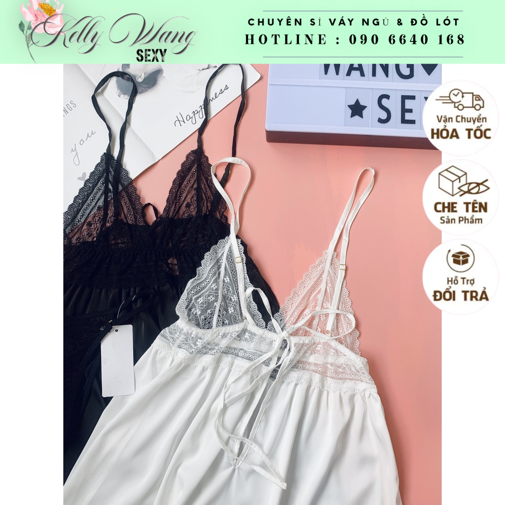 🌹HOT 🌹Sx541 váy ngủ sexy kèm chip -đầm ngủ gợi cảm cao cấp -KELLYWANG