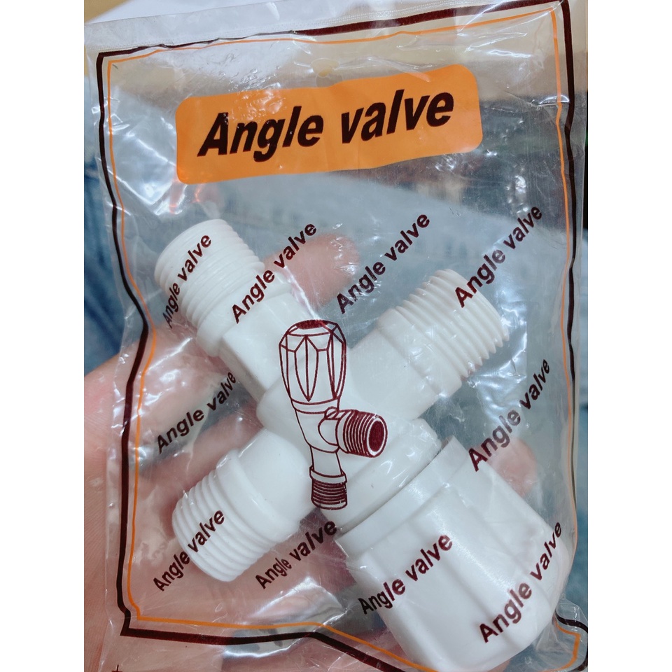 Van Có Khoá  Chia 2 Nhánh Van T chia nước bồn cầu nhựa-van khóa giảm áp lực nước
