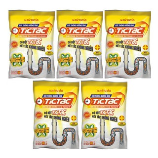 Combo 5 gói bột thông cống, bột thông tắc đường ống TICTAC