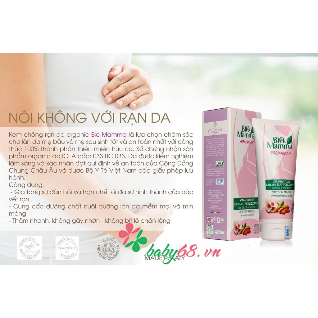 Kem chống và trị rạn da Organic Bio Mamma 150ml