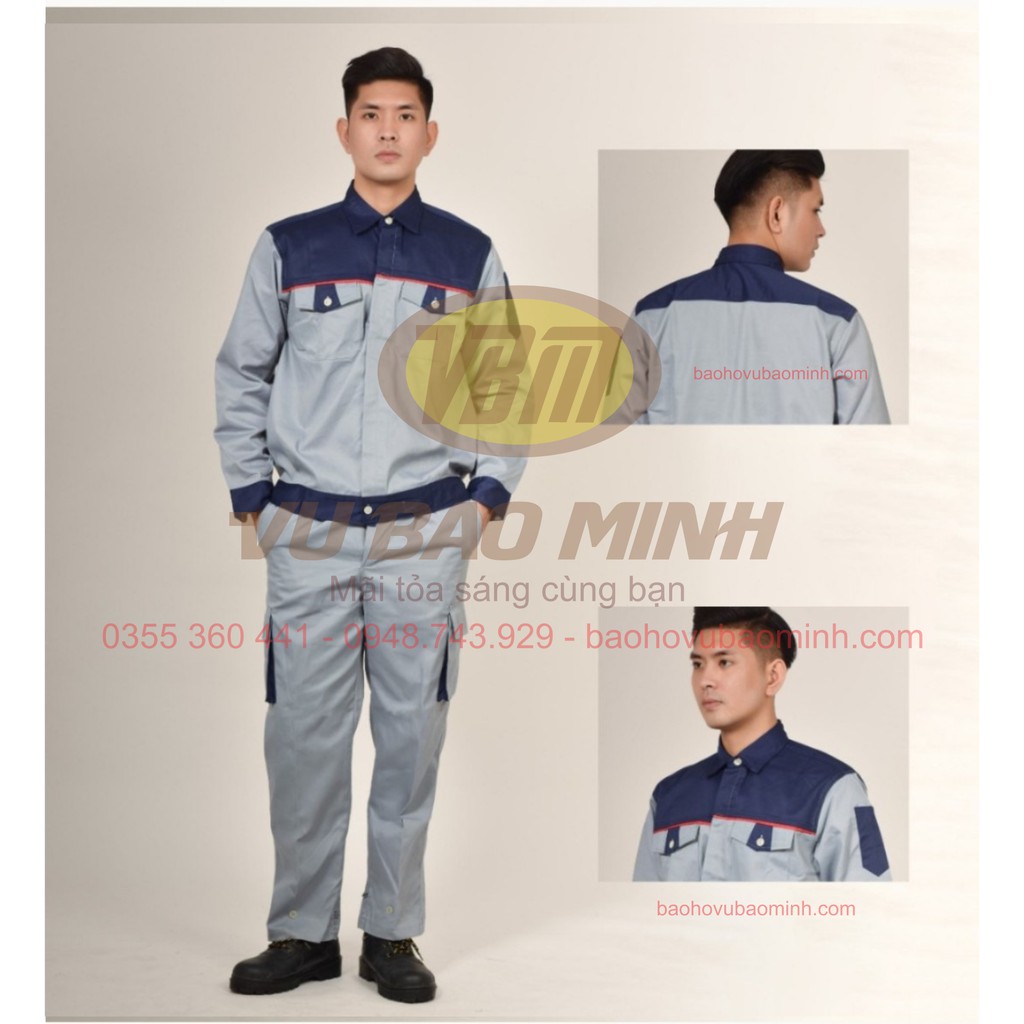 Quần áo kaki LD màu chì phối tím than - QA09