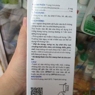 Dung dịch phun trị ve rận Vime-frondog 250ml