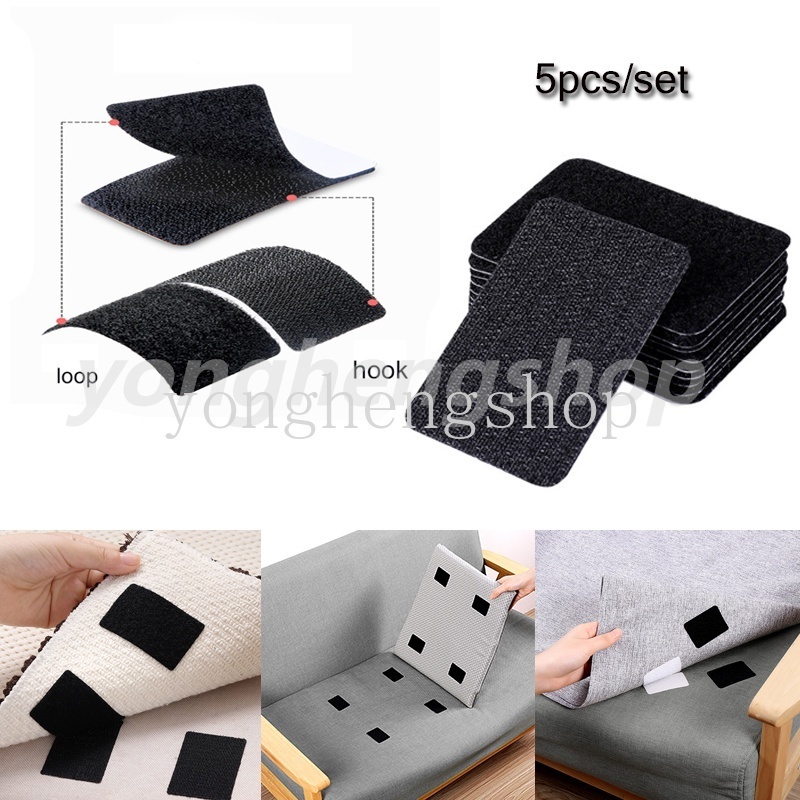 Set 5 miếng dán cố định góc thảm trải sàn chống trượt tiện dụng cho gia đình
