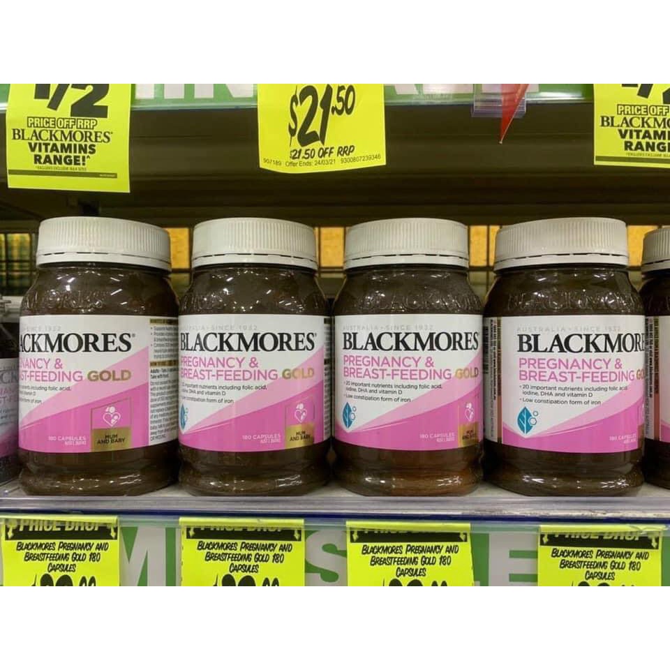 TPCN Vitamin Bầu BLACKMORES Pregnancy Gold hộp 180 viên