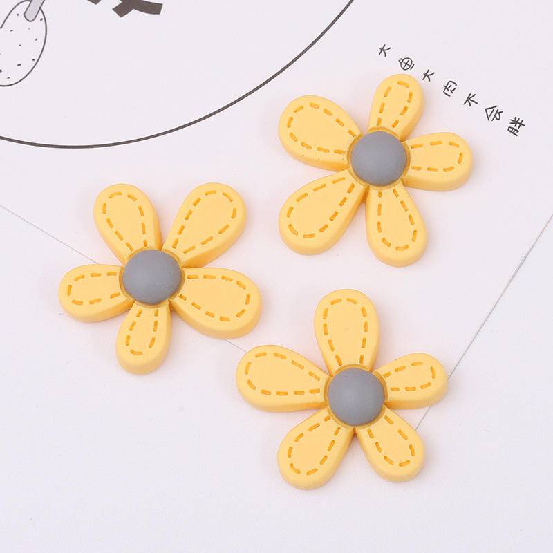 Phụ Kiện Mặt Charm Hình Hoa Năm Cánh Nhiều Màu Dùng Trang Trí Giày/Giày DIY