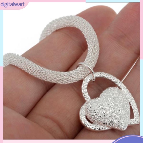 Dây Chuyền 2 Dây Mặt Trái Tim Đính Đá Thời Trang Cho Nữ